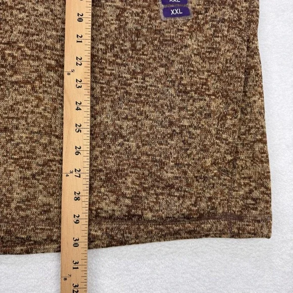 Eddie Bauer Quarter Snap Fleece Pullover Men 2XL Tan/Brown Heather Better L/S - Picture 7 of 9